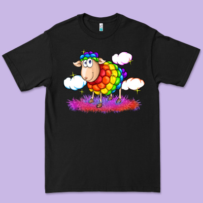 Rainbow Sheep Pride Premium Tee Designed By Fadigitalartstudio