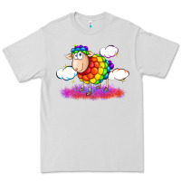 Dove Grey rainbow sheep pride Premium Tee - FaDigitalArtStudio