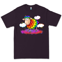 Plum rainbow sheep pride Premium Tee - FaDigitalArtStudio