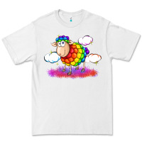 White rainbow sheep pride Premium Tee - FaDigitalArtStudio