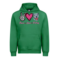 Emerald Peace Love Pitties Urban Hoodie - Jasminsmagicworld