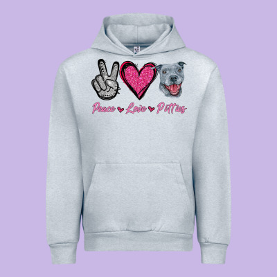 Peace Love Pitties Urban Hoodie Designed By Jasminsmagicworld
