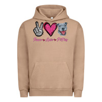 Pigment Burro Peace Love Pitties Urban Hoodie - Jasminsmagicworld
