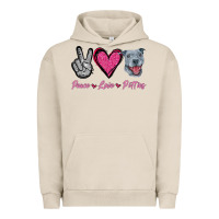 Pigment French Oak Peace Love Pitties Urban Hoodie - Jasminsmagicworld