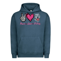 Pigment Midnight Navy Peace Love Pitties Urban Hoodie - Jasminsmagicworld