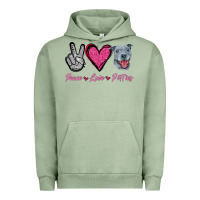 Pigment Oil Green Peace Love Pitties Urban Hoodie - Jasminsmagicworld