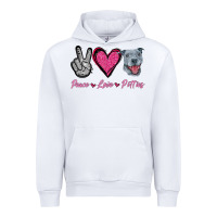 White Peace Love Pitties Urban Hoodie - Jasminsmagicworld