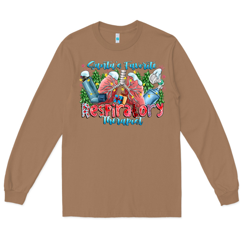 Santa's Favorite Respiratory Therapist Long Sleeve Tee by CowhideDigitalArt | Teevron