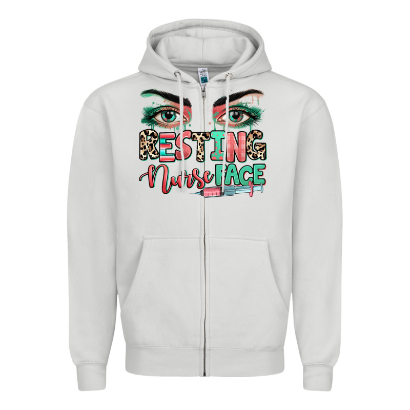 Resting Nurse Face Zipper Hoodie by RanaPortraitStore | Teevron