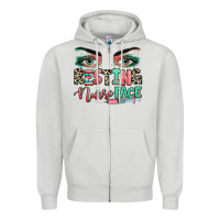 Dove Grey resting nurse face Zipper Hoodie - RanaPortraitStore