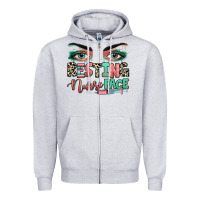 Heather Grey resting nurse face Zipper Hoodie - RanaPortraitStore