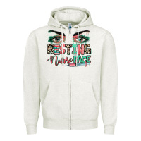 Oatmeal Heather resting nurse face Zipper Hoodie - RanaPortraitStore