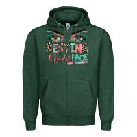 Sports Green resting nurse face Zipper Hoodie - RanaPortraitStore