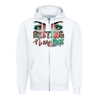 White resting nurse face Zipper Hoodie - RanaPortraitStore