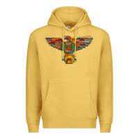 Antique Gold thunderbird  wild soul with sunflower serape aztec Premium Hoodie - Artiststas