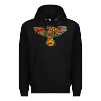 Black thunderbird  wild soul with sunflower serape aztec Premium Hoodie - Artiststas