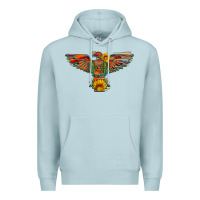 Blue Mist thunderbird  wild soul with sunflower serape aztec Premium Hoodie - Artiststas