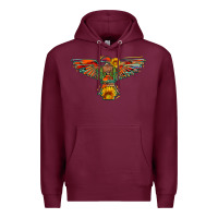 Burgundy thunderbird  wild soul with sunflower serape aztec Premium Hoodie - Artiststas