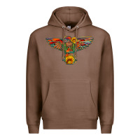 Chestnut thunderbird  wild soul with sunflower serape aztec Premium Hoodie - Artiststas
