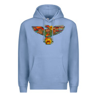 Colony Blue thunderbird  wild soul with sunflower serape aztec Premium Hoodie - Artiststas