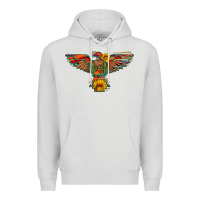 Dove Grey thunderbird  wild soul with sunflower serape aztec Premium Hoodie - Artiststas