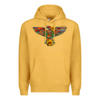 Mustard thunderbird  wild soul with sunflower serape aztec Premium Hoodie - Artiststas