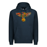 Navy thunderbird  wild soul with sunflower serape aztec Premium Hoodie - Artiststas