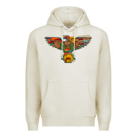 Oatmeal Heather thunderbird  wild soul with sunflower serape aztec Premium Hoodie - Artiststas
