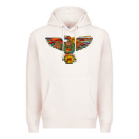 Pale Pink thunderbird  wild soul with sunflower serape aztec Premium Hoodie - Artiststas