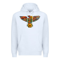 White thunderbird  wild soul with sunflower serape aztec Premium Hoodie - Artiststas