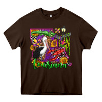 Chocolate Brown louisiana Heavy Core Tee - OliviaCreatesArt