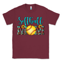 Burgundy western leopard  sunflowers glitter mom softball Classic Tee - Artiststas