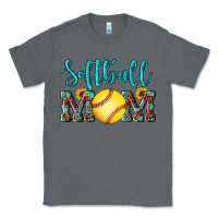 Charcoal Heather western leopard  sunflowers glitter mom softball Classic Tee - Artiststas