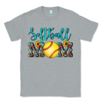 Heather Grey western leopard  sunflowers glitter mom softball Classic Tee - Artiststas