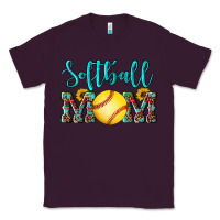 Plum western leopard  sunflowers glitter mom softball Classic Tee - Artiststas