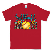 Red western leopard  sunflowers glitter mom softball Classic Tee - Artiststas