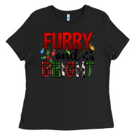 Black Furry And Bright Ladies Tee - FaDigitalArtStudio