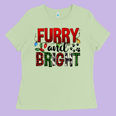 Furry And Bright Ladies Tee Designed By Fadigitalartstudio