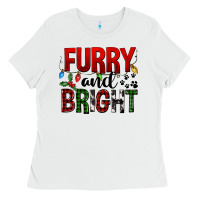 White Furry And Bright Ladies Tee - FaDigitalArtStudio