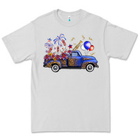 Dove Grey Western Truck Fourth Of July Premium Tee - FaDigitalArtStudio