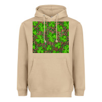 Mushroom Saint Patricks Day Shamrock And Leopard Heavyweight Hoodie - RanaPortraitStore