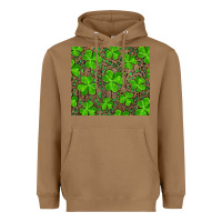 Toasted Coconut Saint Patricks Day Shamrock And Leopard Heavyweight Hoodie - RanaPortraitStore