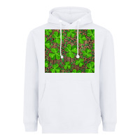 White Saint Patricks Day Shamrock And Leopard Heavyweight Hoodie - RanaPortraitStore