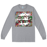 Heather Grey merry Christmas Long Sleeve Tee - CowhideDigitalArt