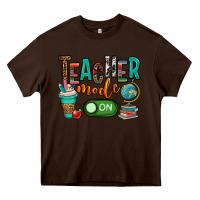 Chocolate Brown teacher mode on Heavy Core Tee - OliviaCreatesArt
