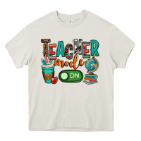 Cream teacher mode on Heavy Core Tee - OliviaCreatesArt