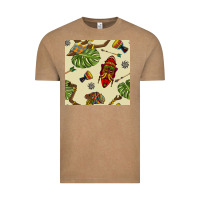 Vintage Coffee african woman and mask seamless pattern Vintage Tee - BundleAndBundleShop