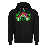 Black st patricks day one lucky mini Zipper Hoodie - RanaPortraitStore
