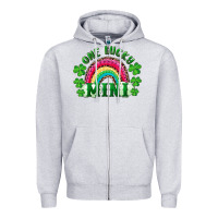 Heather Grey st patricks day one lucky mini Zipper Hoodie - RanaPortraitStore