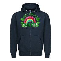 Navy st patricks day one lucky mini Zipper Hoodie - RanaPortraitStore